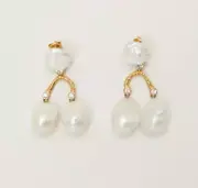 CELINE Baroque Chandelier Cultured Pearl Earrings Phoebe Philo Fall'18 Brand-New