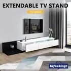 150-280cm TV Stand Cabinet 3 Drawers Entertainment Unit Storage White Black