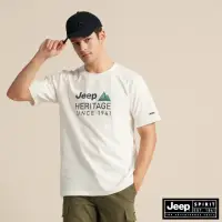 在飛比找momo購物網優惠-【JEEP】男裝 簡約山岳LOGO短袖T恤(白色)