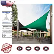 Customizable 11' Triangle Sun Shade Sail - 95% UV Block with 3-