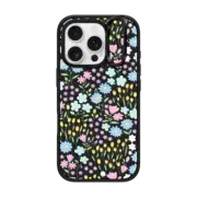 iPhone 16 Pro Impact Ring Stand Case MagSafe Compatible Transparent Pastel Spring Wild Flower Floral Pattern