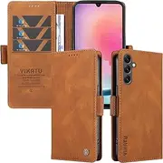 for Samsung A25 5G Case,for Galaxy A25 5G Wallet Case,Pu Leather Folding Flip Cover Magnetic Card Slot Stand Protective Cover-Brown