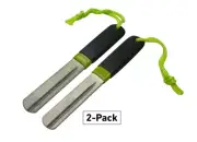 2 Pack Fishing Hook Sharpener and Hone Duel Sider Diamond Grit Medium and Fine