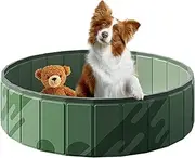 Nixiara Foldable Pool | High-Strength Puppy Swim Bathtub,Hard Foldable Doggy Pools for Small Dogs Cats Duck, Non-Slip Doggie Bathtub Quick To Set Up and Drainage Hole