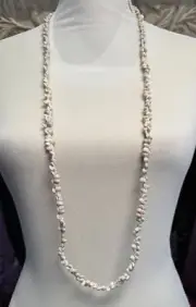 Baby Snail Shell Necklace 40” Handmade In Philippines Tags
