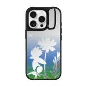 iPhone 16 Pro Mirror Ring Stand Case MagSafe Compatible Wildflowers