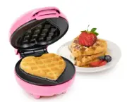 MyMini Pink Heart Waffle Maker NIB