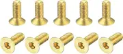 uxcell Flat Head Socket Cap Screws, M3-0.5 x 8mm Brass Inner Hex Drive Fasteners Bolts 50Pcs