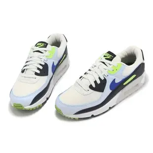 Nike 休閒鞋 Wmns Air Max 90 女鞋 藍 螢光綠 氣墊 復古 經典 DH8010-102