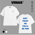 VINAS TRUST ME 中性棉質基本款寬款 T 恤本地品牌