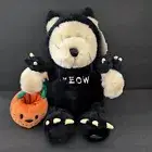 STARBUCKS Bear 2002 10" Velour MEOW Cat Glow In the Dark Nails 22nd Edition NWT
