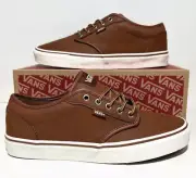 Vans Atwood Mens Size 12 Leather Brown Athletic Casual Sneaker Shoes