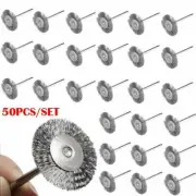 50Pack/Set Stainless Steel Wire Brush For Dremel Rotary Tool die grinder wheel
