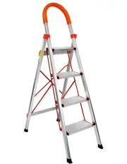 [Traderight] 4 Step Ladder Multi-Purpose Folding Aluminium Lightweight Non Slip in Multi_Colour