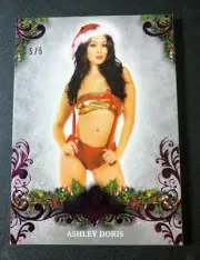 2019 Benchwarmer ASHLEY DORIS Holiday #16 Pink Foil Variant/5 PLAYBOY Playmate