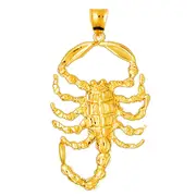 14K Gold Scorpion Pendant