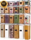 24pc Airtight Food Storage Containers w/Lids BPA-Free Pantry Organiser + Labels