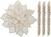 TIED RIBBONS Placemats Set of 4 | PVC, 18 Inch | Table Mats for Kitchen Decor, Rustic Décor, Dining Table Decorations | Place Mats Indoor Set of 4 | Holiday Placemats for Valentines Day Decorations