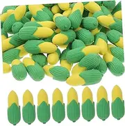 100pcs Kawaii Mini Corn Erasers Bulk Supplies for Unique Design Safe TPR Material for Classroom Rewards and Student
