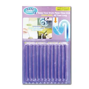 Sani Sticks-馬桶水管疏通清潔去汙棒-12支/組 薰衣草香味