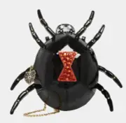 Betsey Johnson Kitsch Creepy Crawly Crossbody Bag Black BJ33495F New Sealed