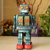 在飛比找Yahoo!奇摩拍賣優惠-TOYS-C__0280 鐵皮玩具 懷舊收藏 多功能 電動藍
