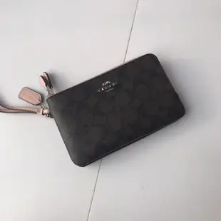 NaNa代購 COACH 87591 八款可選 新款女士短款雙層手拿包 雙隔層拉鏈 可放IPHONE X 附購證