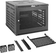 Tecmojo 9U Wall Mount Rack,9U Rack 23.6 Inch Depth,Hold Up to 176 Lbs,Enclosed Wall Mount Rack Kit for 19 Inch Network,Server and AV Gear,Mesh Door(Elite Collection)
