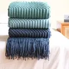 Textured Solid Throw Meshes Blanket for Fifth Bedroom Sofa Bed Cover Decoration