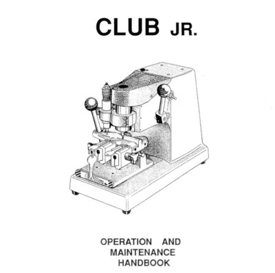 Silca CLUB Junior Key Cutting Machine Manual - PDF Emailed to you