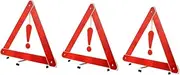 BELLIFFY 3pcs Reflective Triangle Signs for Roadside Safety High Visibility Warning Triangles for Cars Trucks Vehicles Portable Roadside Kit