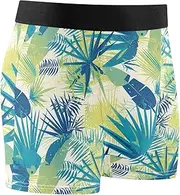 [FRODOTGV] Green Blue Leafs Mens Boxer Briefs Shorts Breathable Underwear for Men Compression Interiores Para Hombres