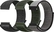 [MYAPULUA] 3 pack 22mm Quick Release Nylon Sport Loop Watch Bands for Samsung Galaxy Watch 3 45mm/Galaxy Watch 46mm/Galaxy Gear S3 Classic,Breathable Sport Watch Strap for Amazfit GTR3/Garmin Vivoactive 4