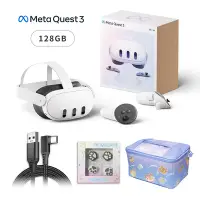 在飛比找Yahoo奇摩購物中心優惠-Meta Quest 3 128G VR主機+收納包+貓咪類