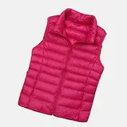 [NOBRIM] Women's Winter Short Vest Waistcoat Outerwear with Pocket Sleeveless Cardigan Zip Vest Women Ultra Light Down for All Occasions