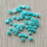 5 mm Round 100 pcs Natural Amazonite Stone Cab Cabochon Stone Lot Loose Gemstone