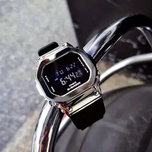 【G-SHOCK】經典 5600 系列縮小版潛水女錶-低調深遂黑 GM-S5600-1D 現代鐘錶