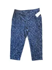 ATHLETA Brooklyn Ankle Camo Pants Blue Size 22 NWT $89 Polyester Spandex
