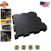 Eco-Friendly 10 Piece Interlocking Rubber Tiles - 19" x 19" x 6mm Gym Flooring