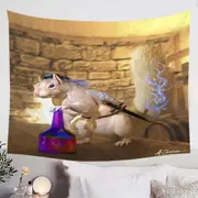 Cute Fantasy Art Snowspeed the Squirrel Tapestry