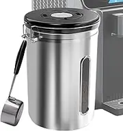 shpuuyy Airtight Coffee Canister,1.8L Multifunctional Airtight Food Containers with Scoop - Reusable Flour Jar, Coffee Accessories for Home, Studio, Restaurants