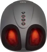Breo Foot Massager Machine with Heat, Shiatsu Deep Tissue Kneading, Rolling Massage for Gift, Relax, Relief, Plantar Fasciitis, Fits Feet Up to Men Size 12, Women Size 14