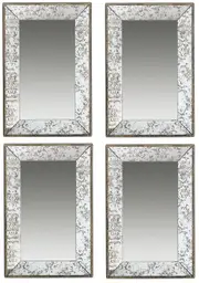 Rectangular European Framed Mirror set of 4 - SML