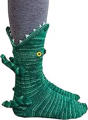 [Linzhouzhiguang] Knit Unisex Novelty Shark Crocodile Shape Floor Socks - Winter Home Warm