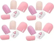 Nail Applique Set 24 Pack of Fake Nails Valentine's Day Accessory Easy to Apply Remove Women's Nail Art Stickers
