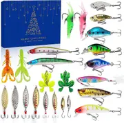 Fishing Advent Calendar 2023,fishing Lures Set, 24 Days Fish Bait Christmas Advent Calendar, Fishing Lure Advent Calendar Gifts For Fishing Lovers,hus