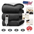 Cozy Sherpa Electric Blanket Full Size - Rapid Heating, 10-Hour Auto-Off Safety