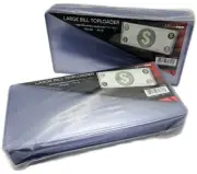 (50) Ultra Pro Large Bill Currency Toploaders Topload Holders / Cases 7.5 x 3.5