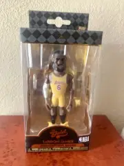 FUNKO 2021 GOLD LEBRON JAMES PREMIUM VINYL FIGURE 5" NBA LAKERS #6 Yellow Jersey