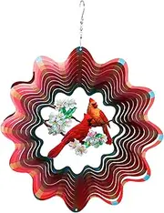 BESPORTBLE Bird Wind Spinner Hanging Ornament Premium Stainless Steel Garden Decoration Colorful Rotating Wind Spinner for Patio Easy to Install with Hook Bird Decor